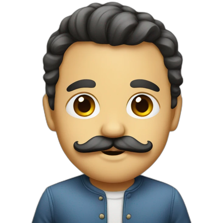 Bebê bigode emoji