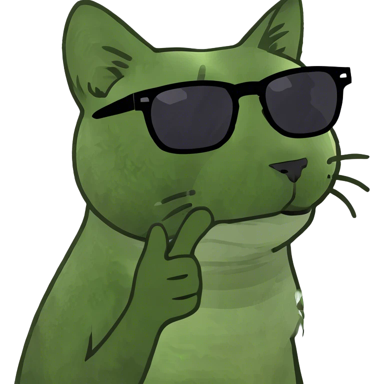 Cat with sunglasses emoji
