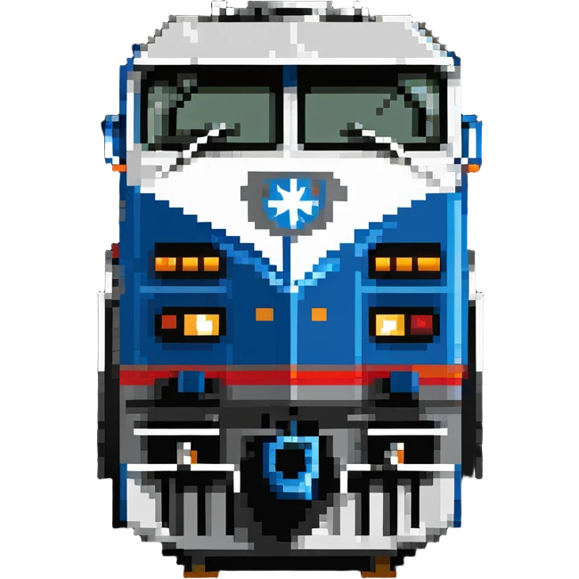 Amtrak ACS-64 electric locomotive, front view emoji