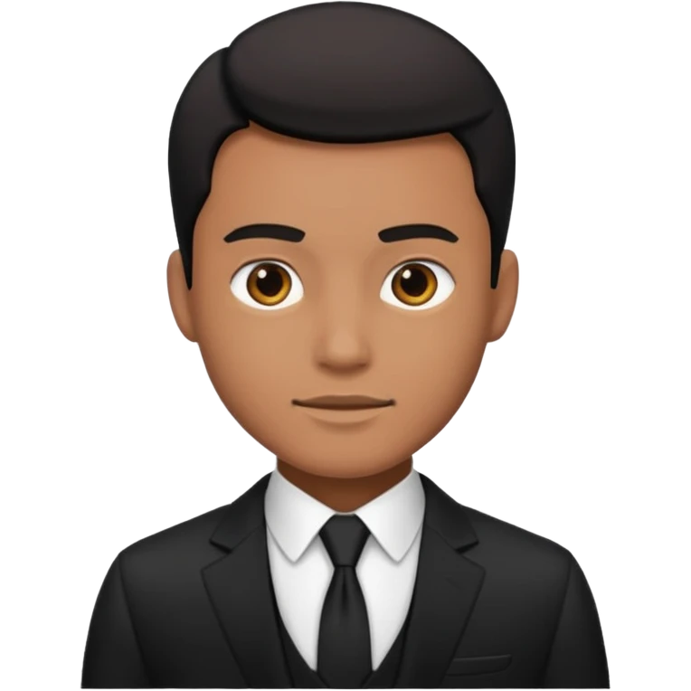 Men black suit  emoji