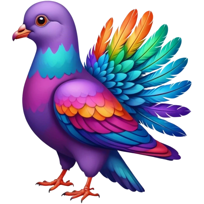 Psychedelic pigeon  emoji