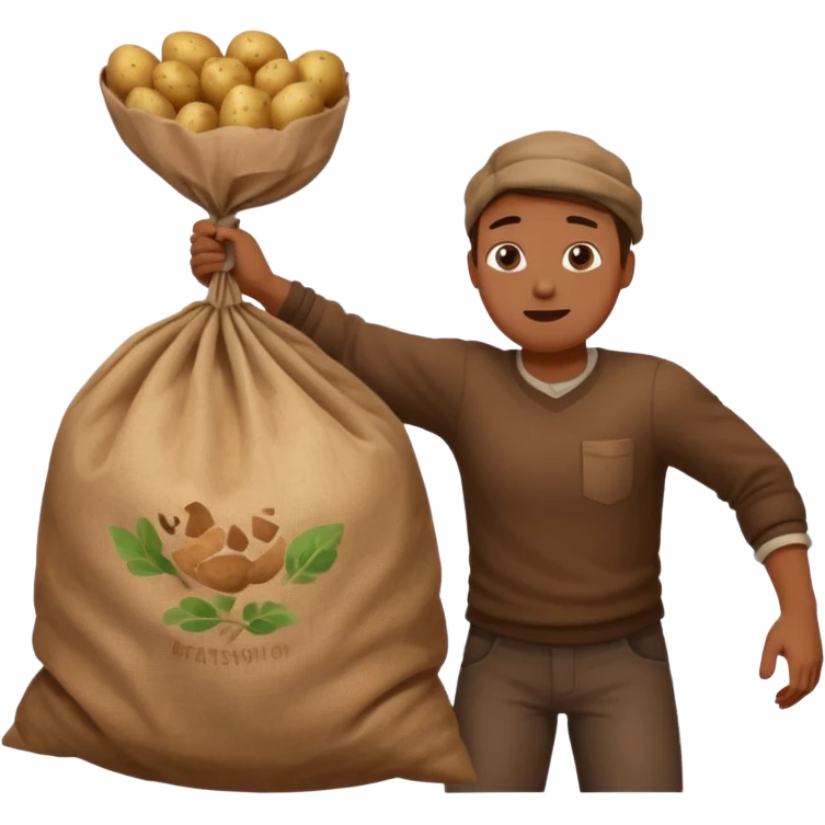 throws a sack of potatoes emoji