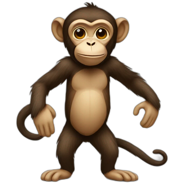 Monkey standing like a human emoji