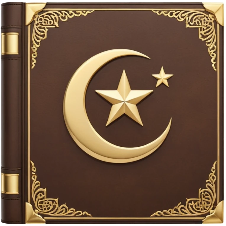 Closed Quran with the Islamic Symbol on it (moon and star) emoji
