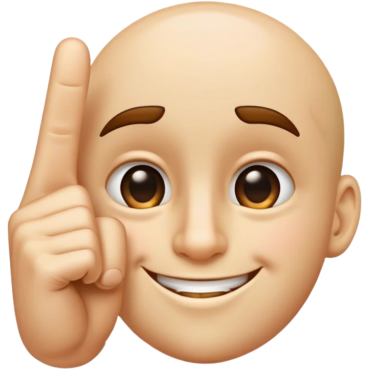 smirking face with index finger up emoji