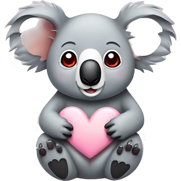 Koala with heart emoji