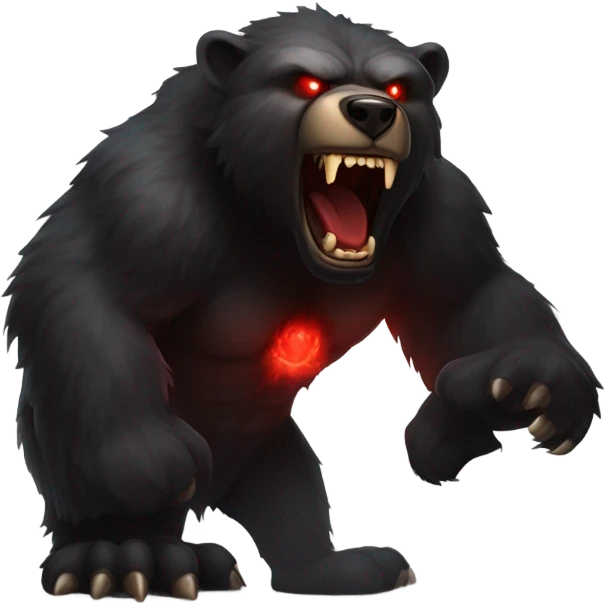 Evil bear emoji