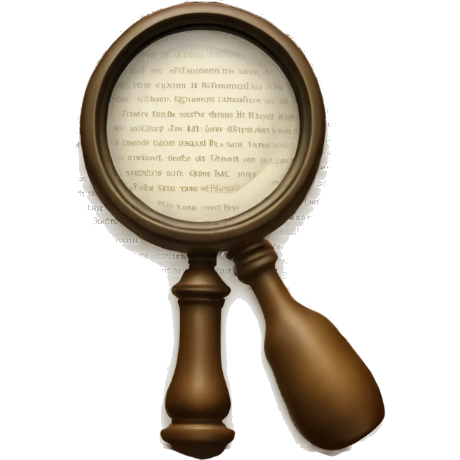 vintage book with magnifying glass emoji