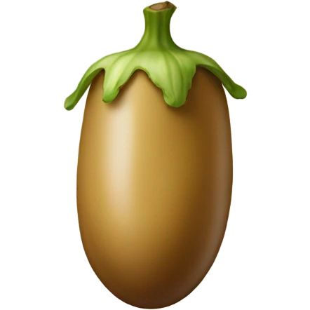Tan colored Egg plant emoji