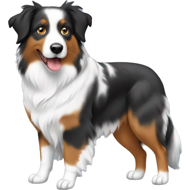 Australian shepherd over anvil emoji