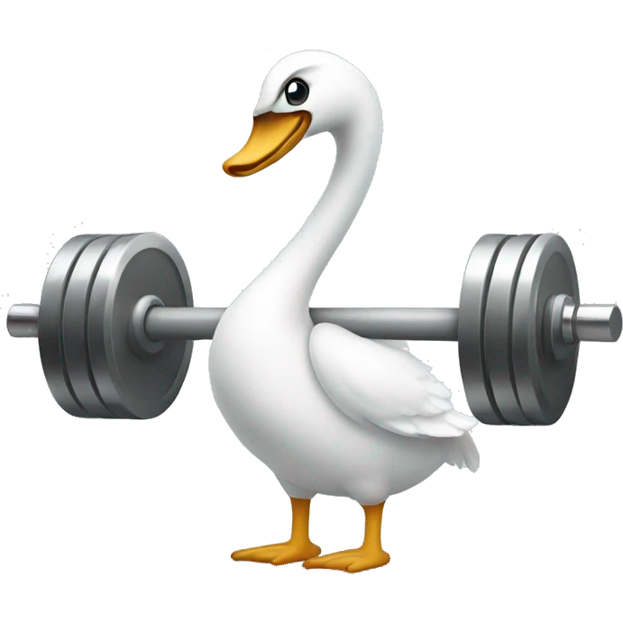 Swan with weights emoji