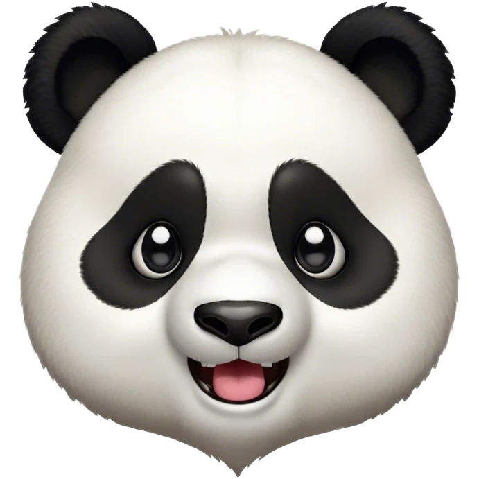 Cinematic Comical Panda Portrait Emoji, Head tilted dramatically with an exaggeratedly amused expression, featuring a striking black and white Fur with a quirky, playful expression and wide, expressive eyes filled with humorous disbelief, Simplified yet hilariously expressive features, highly detailed, glowing with a slightly sassy glow, high shine, dramatic yet playful, stylized with an air of cheeky charm, bright and endearing, soft glowing outline, capturing the essence of a spirited and over-the-top panda, so meme-worthy it feels like it could roll its eyes into internet fame instantly! emoji