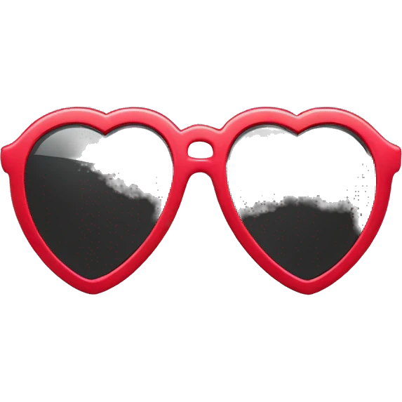 Heart shaped sunglasses emoji