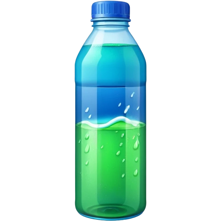 energy drink plastic bottle green electric emoji
