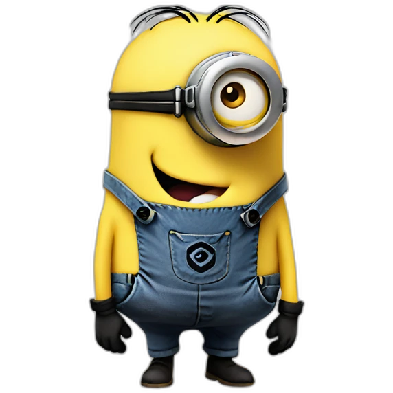 A minion sticking out his tongue emoji
