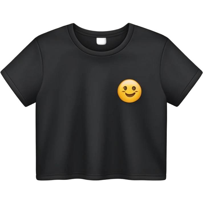 super realistic black crop t shirt emoji