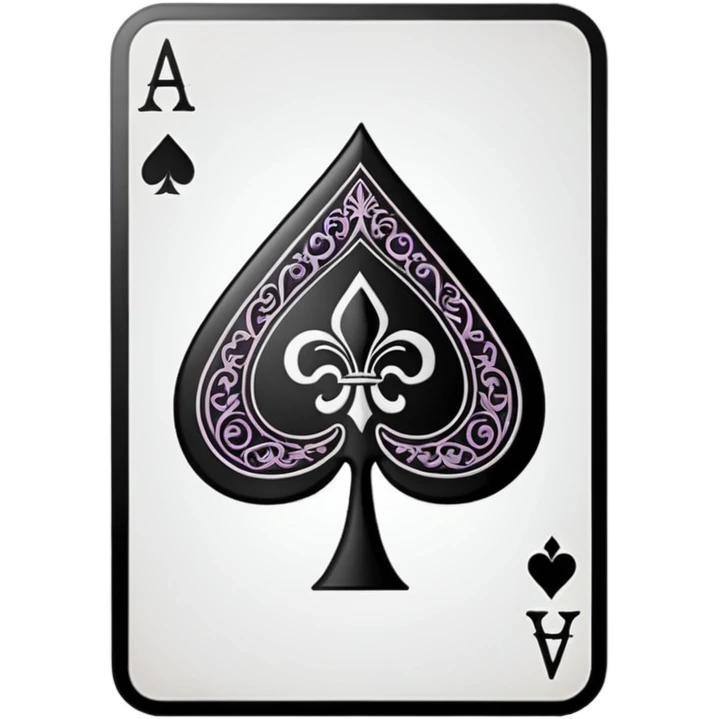 playing card ace of spades emoji