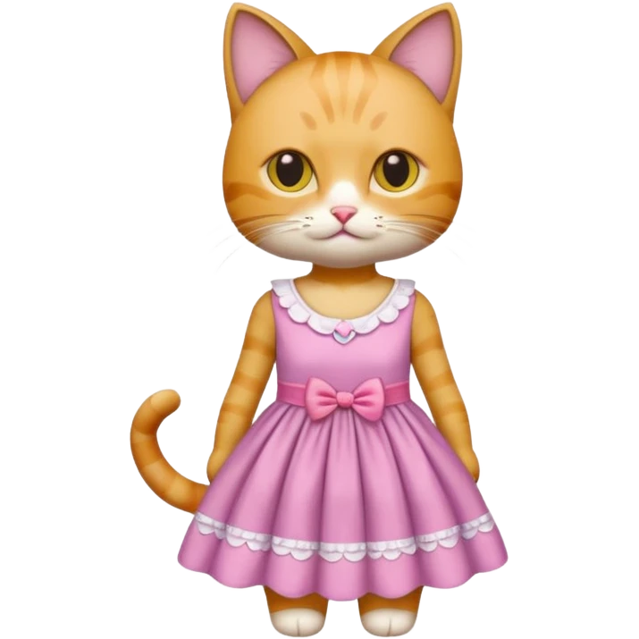 cat in a dress emoji