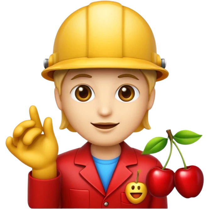 i want ai engineer emoji (theme: gold cherry red) emoji