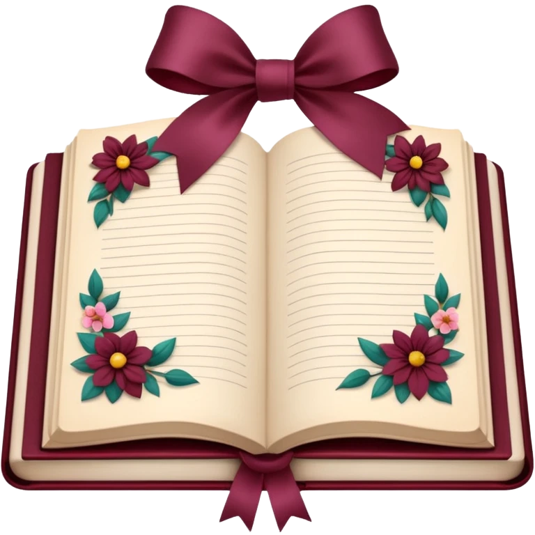 Bordo Open book in a girly style emoji