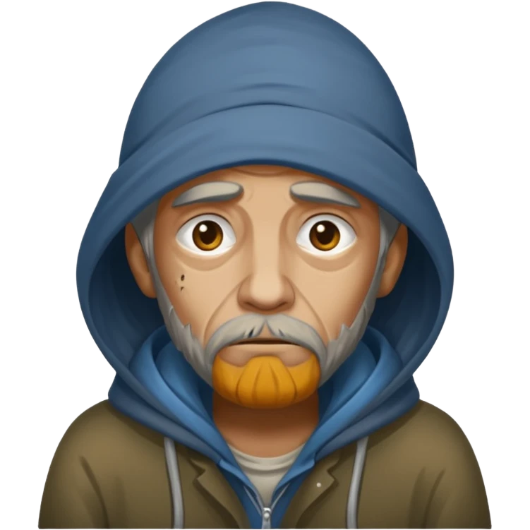 Hungry homeless emoji
