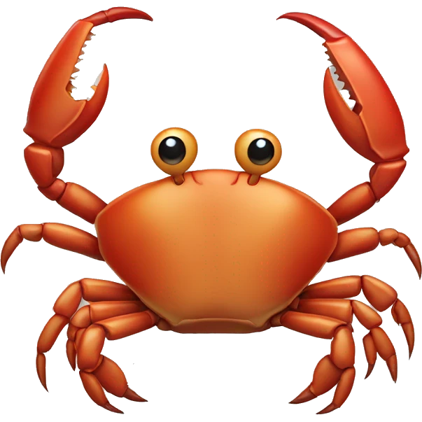 Crab with feet for legs and hammers for claws emoji