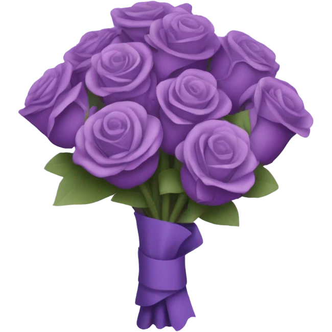 violet light shades  Rose bouquet with violet  wrap paper  emoji