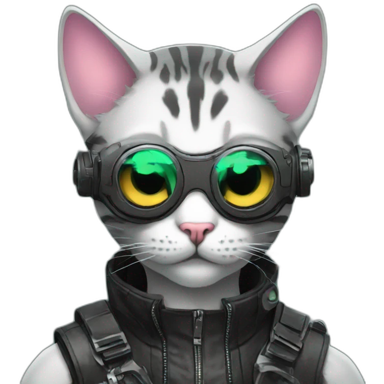 Cyberpunk cat emoji