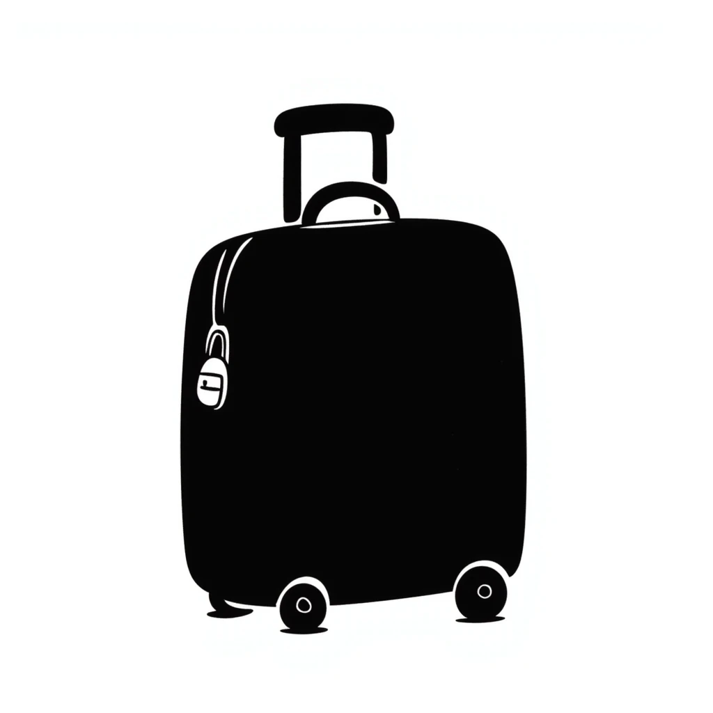 A suitcase with wheels emoji