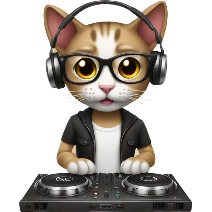 Cat dj emoji