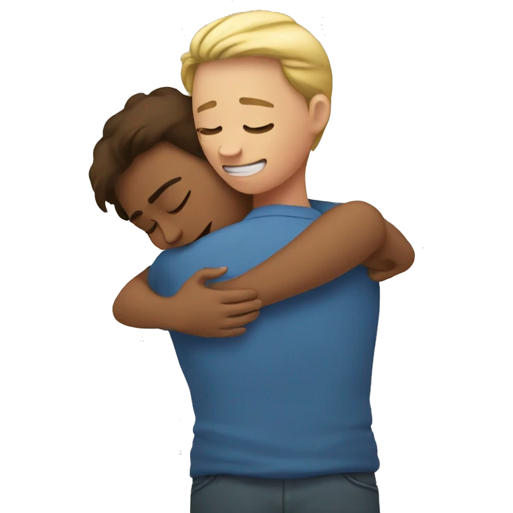 hugging someone so she feels better emoji