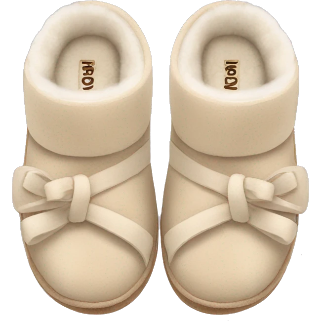 pastel beige cute ugg slippers emoji