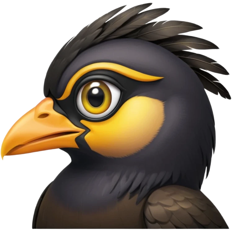 A love eye common myna bird emoji emoji
