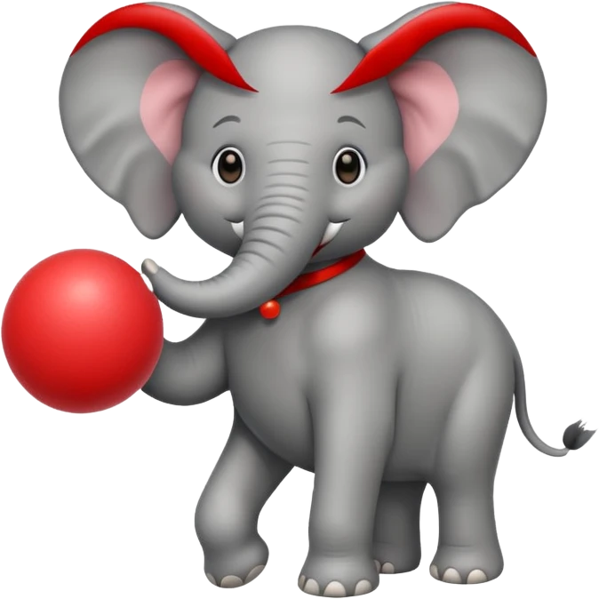 circus elephant with holding ball emoji