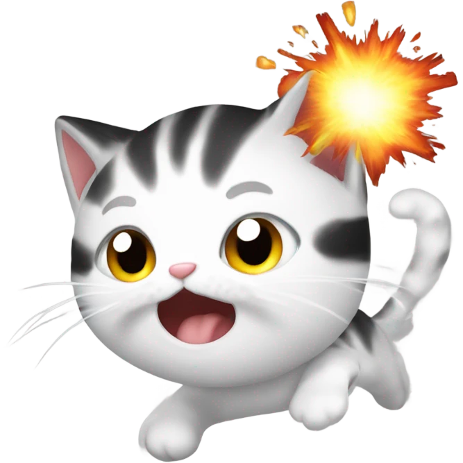 Exploding kitten emoji
