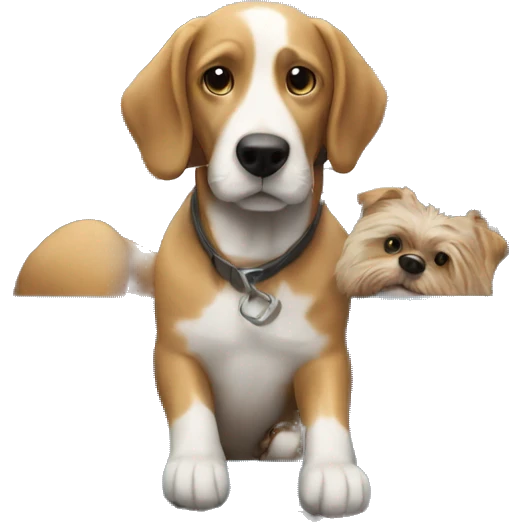 Truck with a dog emoji