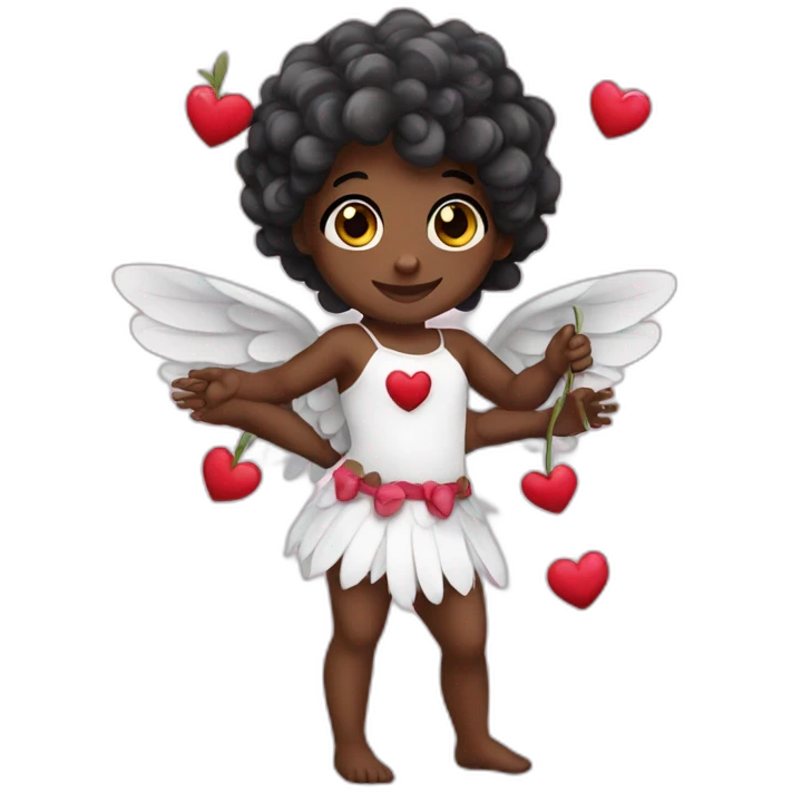 cute black cupid emoji