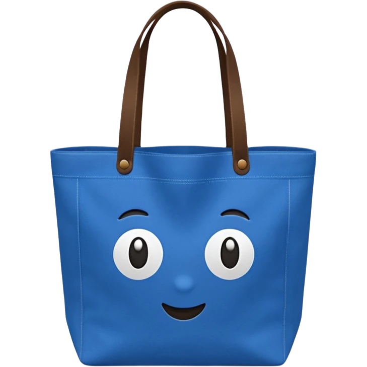 Reusable blue Tote Bag emoji