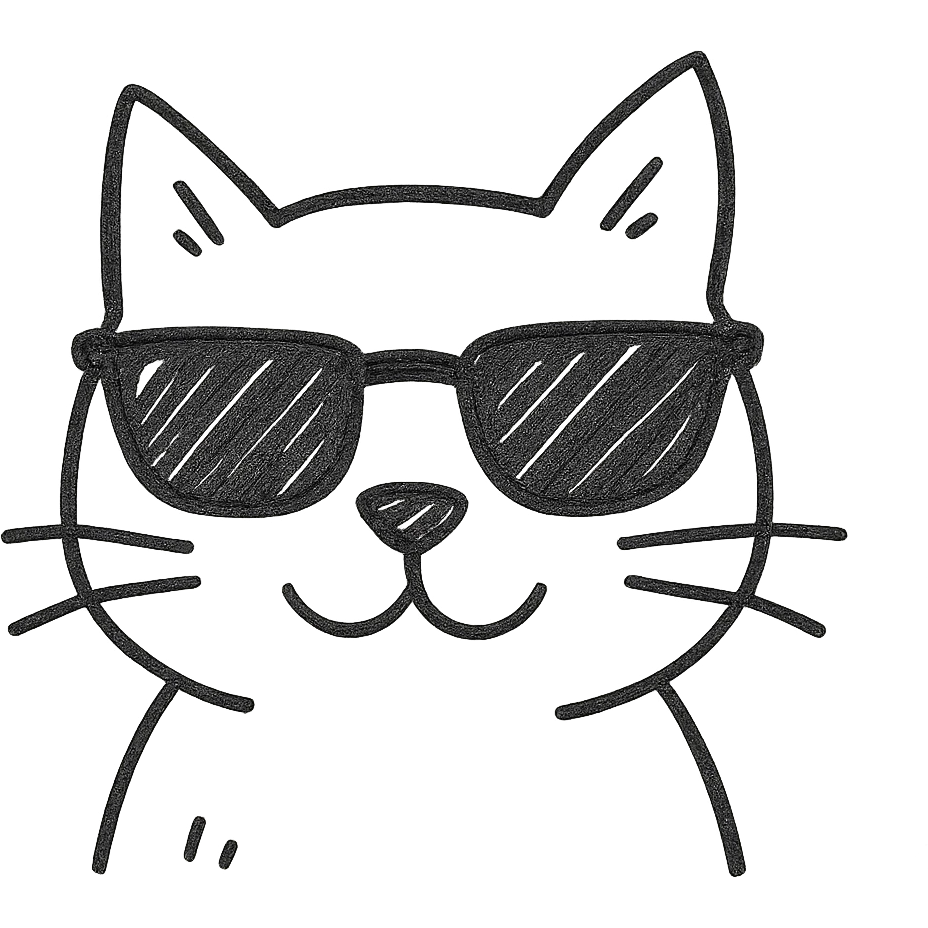 a cat wearing sunglasses emoji