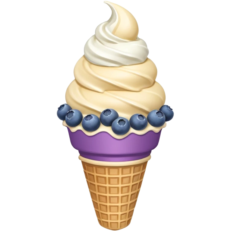icecream-cone-blueberries emoji