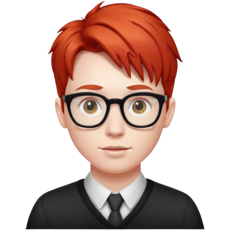 nerd with red hair emoji