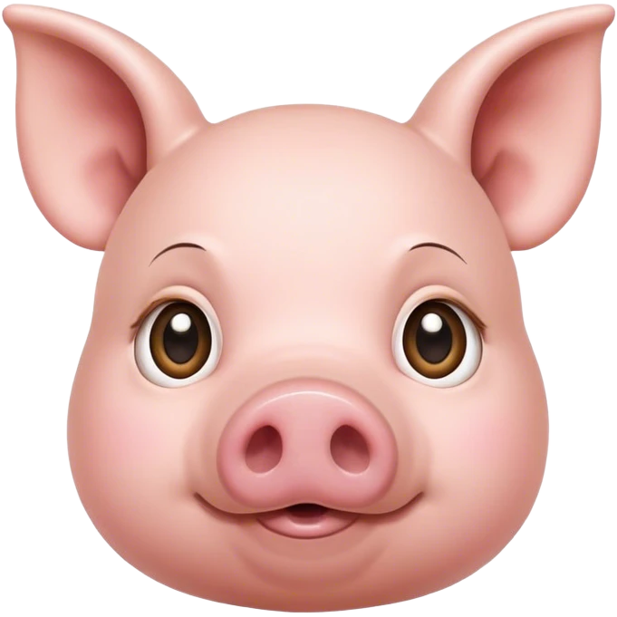 cute pig with big e emoji