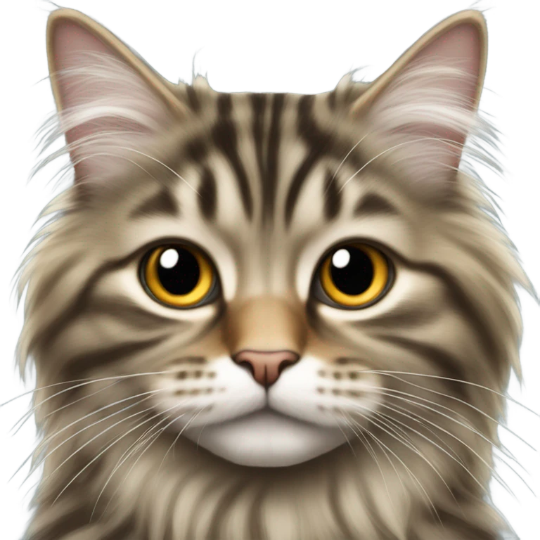 a long haired tabby emoji