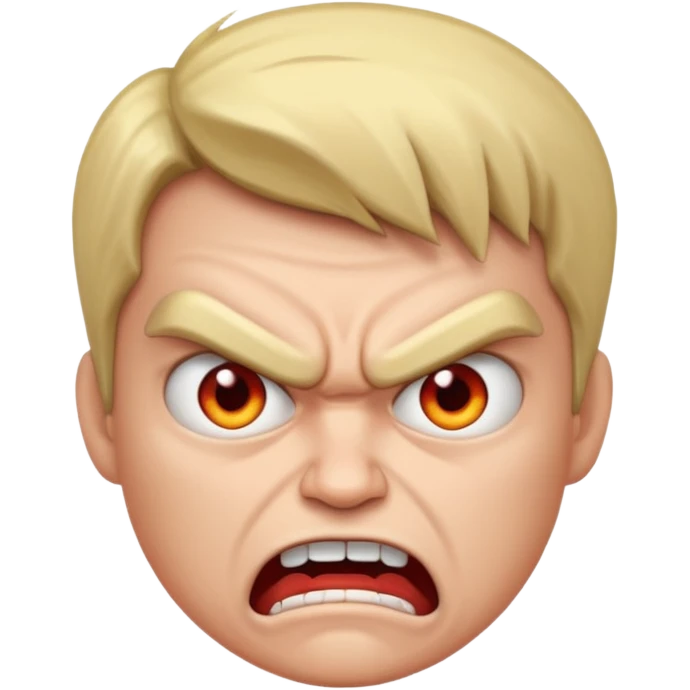 Angry clever face emoji