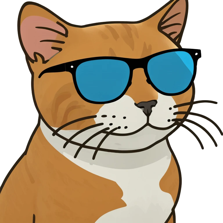 Cat with sunglasses emoji