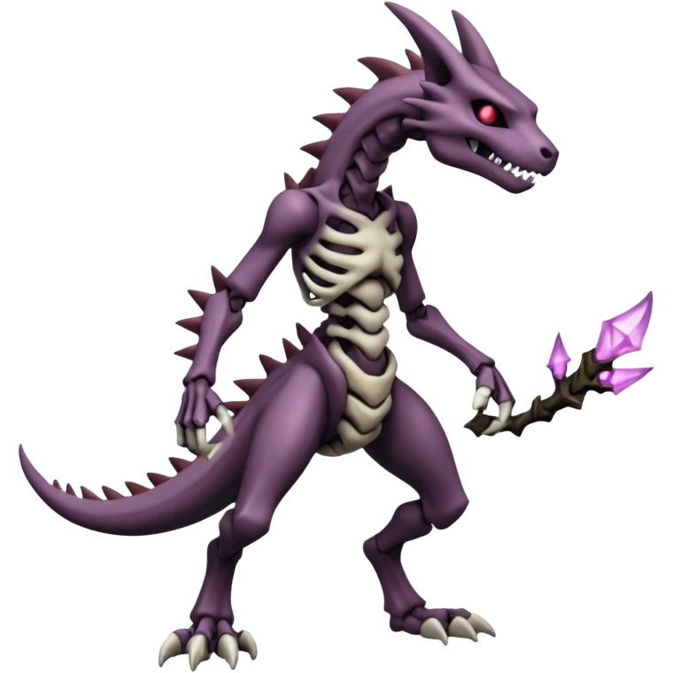 Shiny Badass Edgy Dark Evil Spectral Dusky Spooky Skeletal Cool Hot Stylish Handsome Marowak-Darkrai-Genesect-Fakémon-fusion (full body) emoji