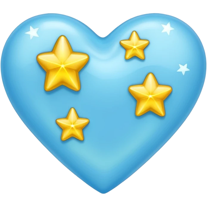 lightblue heart whit 3 stars emoji