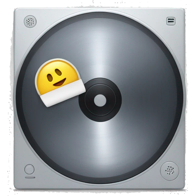 Dlopy disc in a disc player emoji