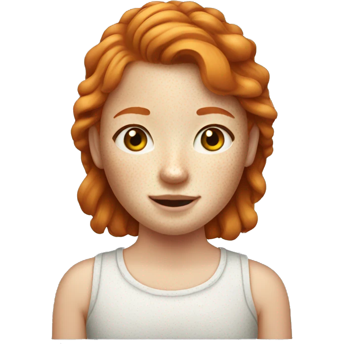 ginger hair girl with freckles  emoji