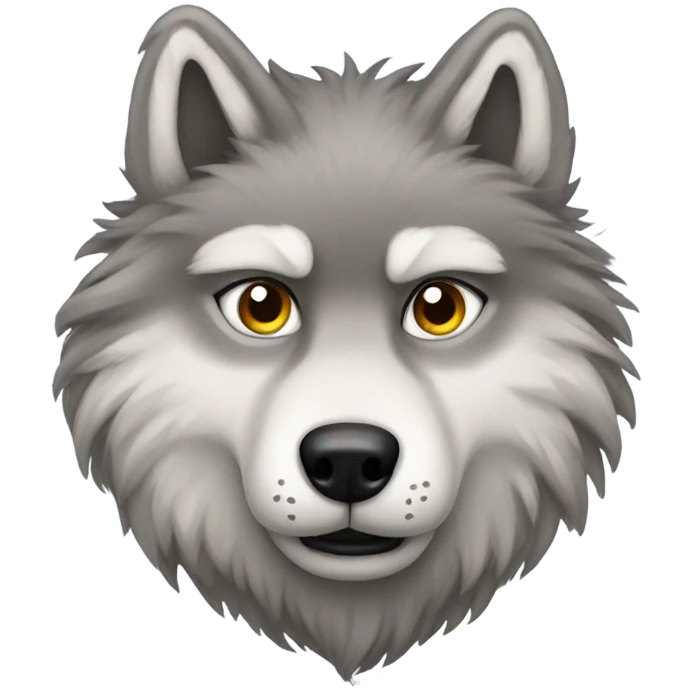 Fluffy wolf emoji